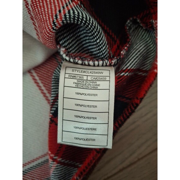 BB Dakota By Steve Madden Women's Button Down Boxy Shacket Women's XS Red - Picture 5 of 8